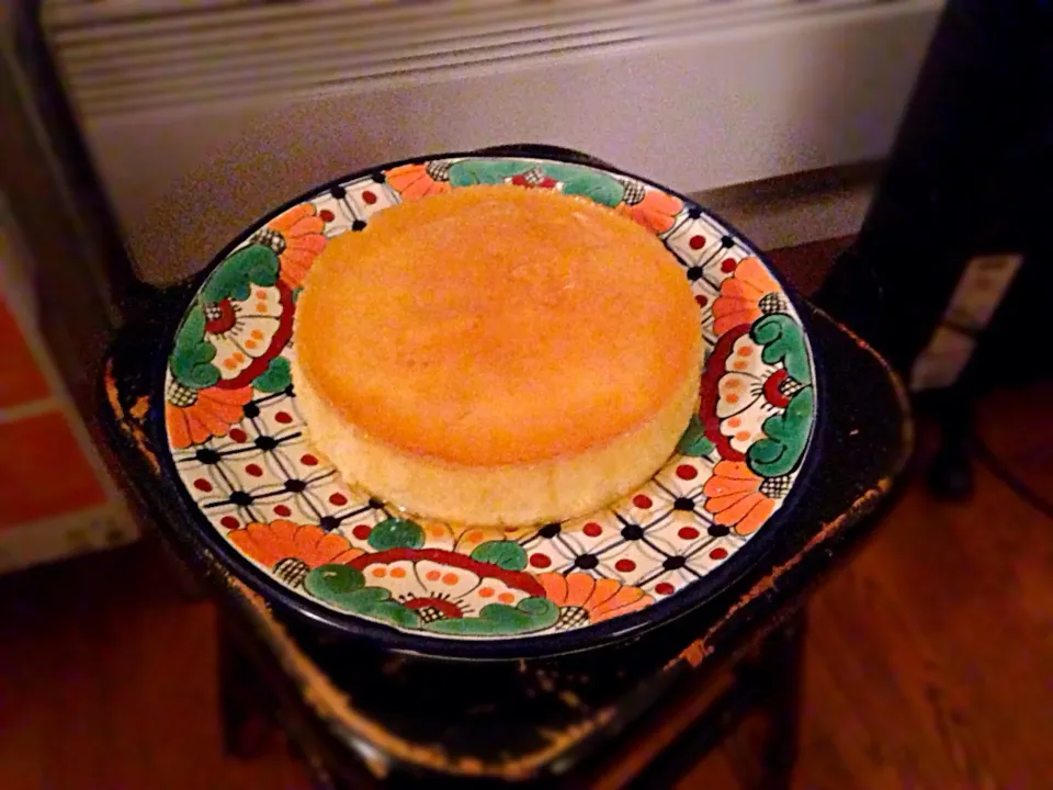 Semolina cake, caramel and orange tree flower.|jamilleさん