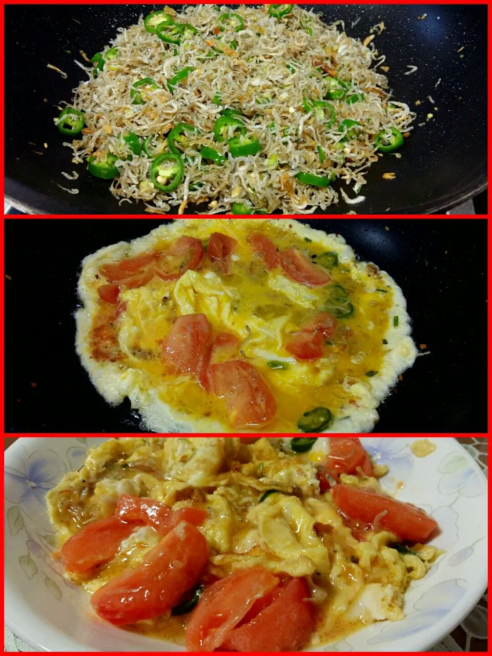 scrambled eggs with tomato and anchovy|steven z.y.さん