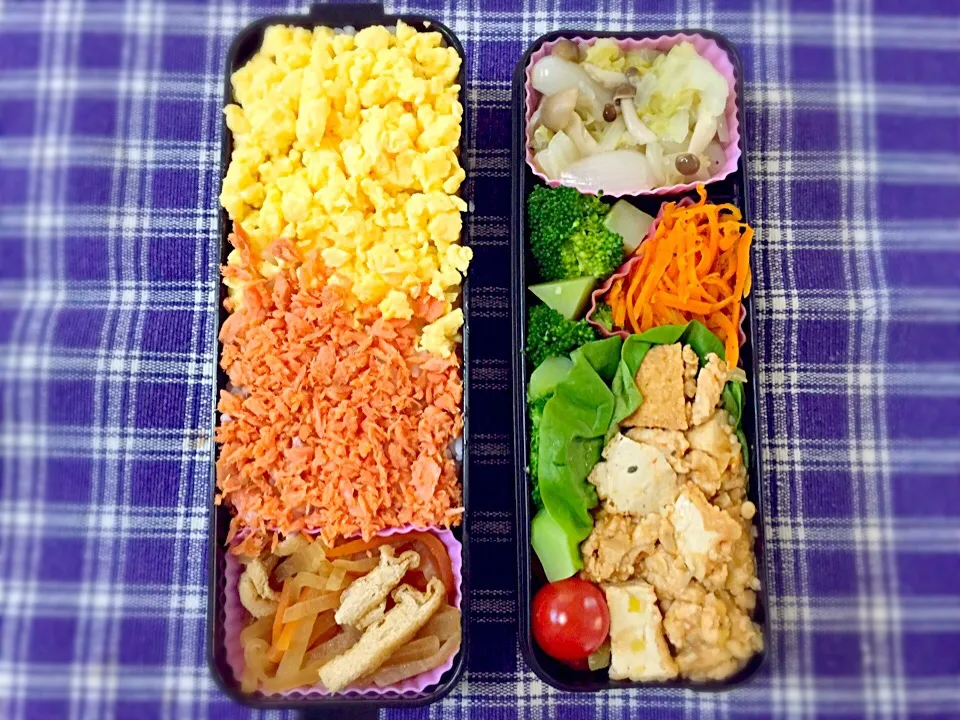 2色ご飯弁当。|ももみにゃん。さん