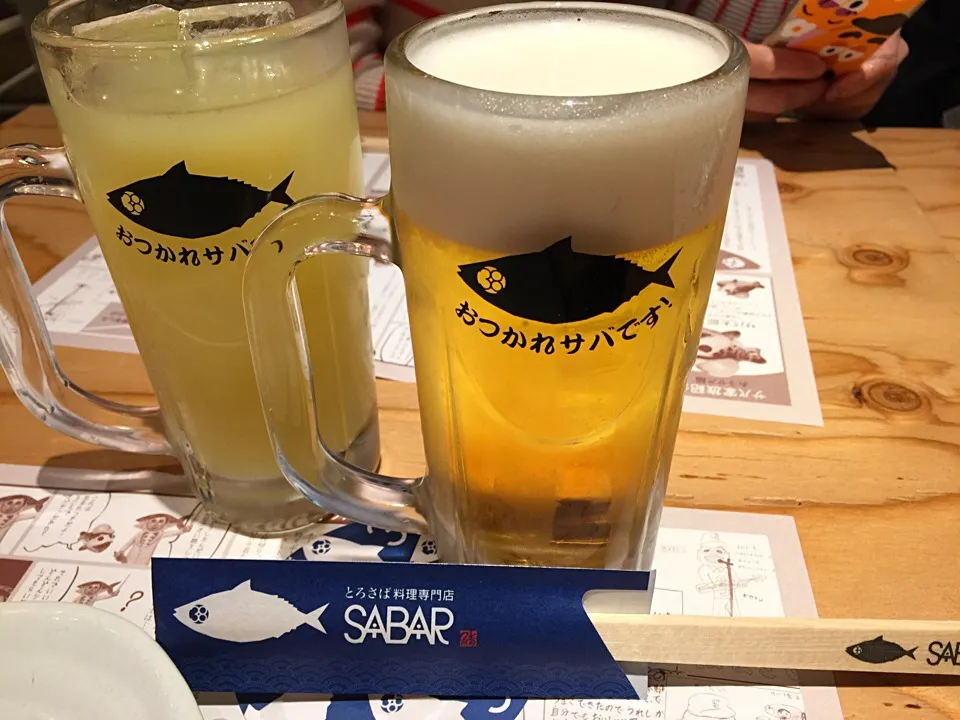 とろさば料理専門店SABARのサッポロ生ビール|うえのぶさん