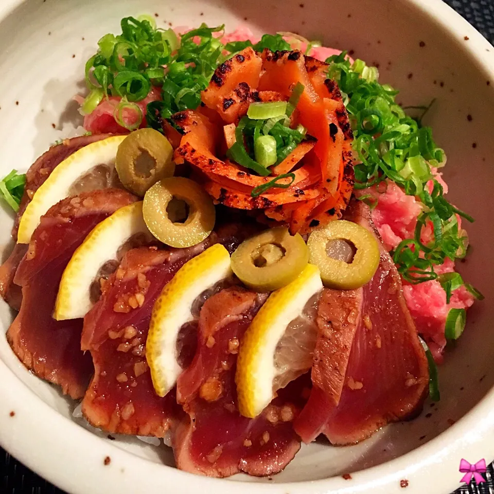 カツオのバルサミコ漬け丼|おりぃさん