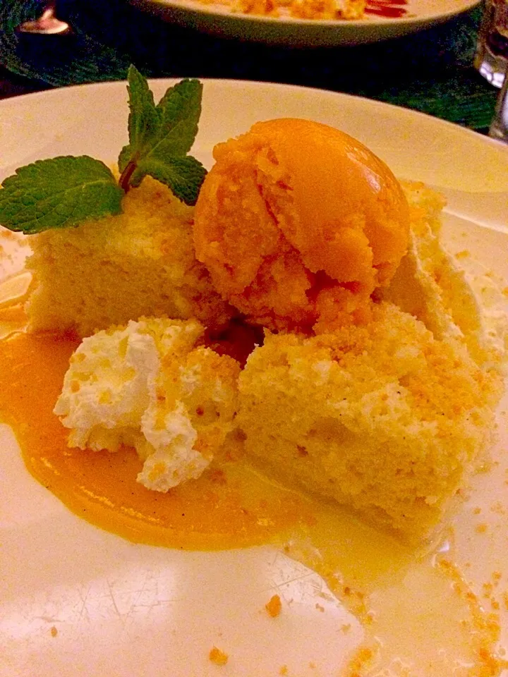 Tres leches (white cake w mango ice cream) @ Toloache NYC 2/27/16|Morcone Girlsさん