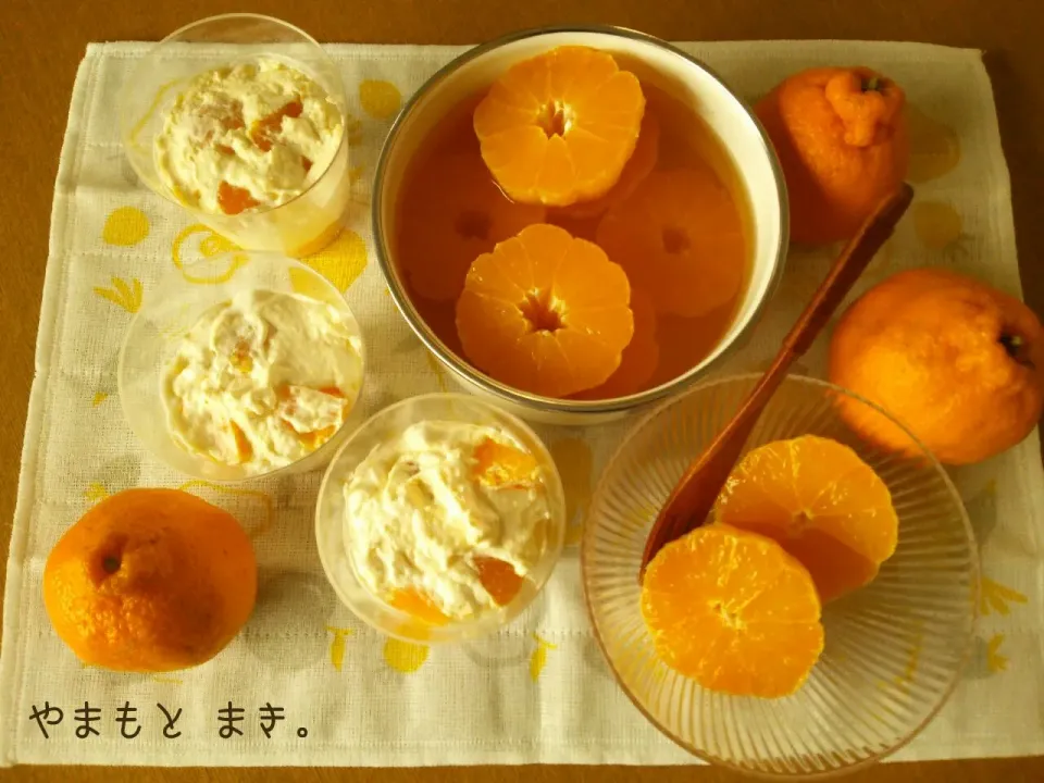 Snapdishの料理写真:丸ごと蜜柑のシロップ漬け✱をデコポンで🍊|真希さん