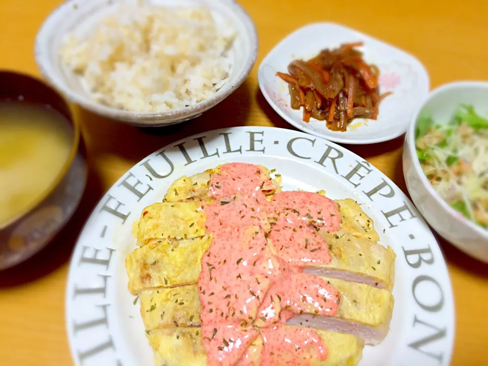 ふわふわピカタの献立🍴妊婦ご飯|なあやんさん