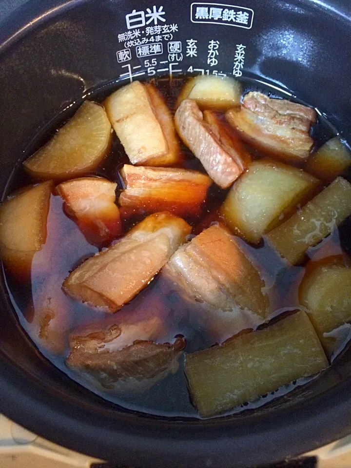 炊飯器で作る豚の角煮〜ほろほろで美味しい〜|こむぎさん