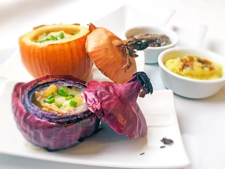 Roasted onions and Bagolino cheese fondue|laura giardinaさん