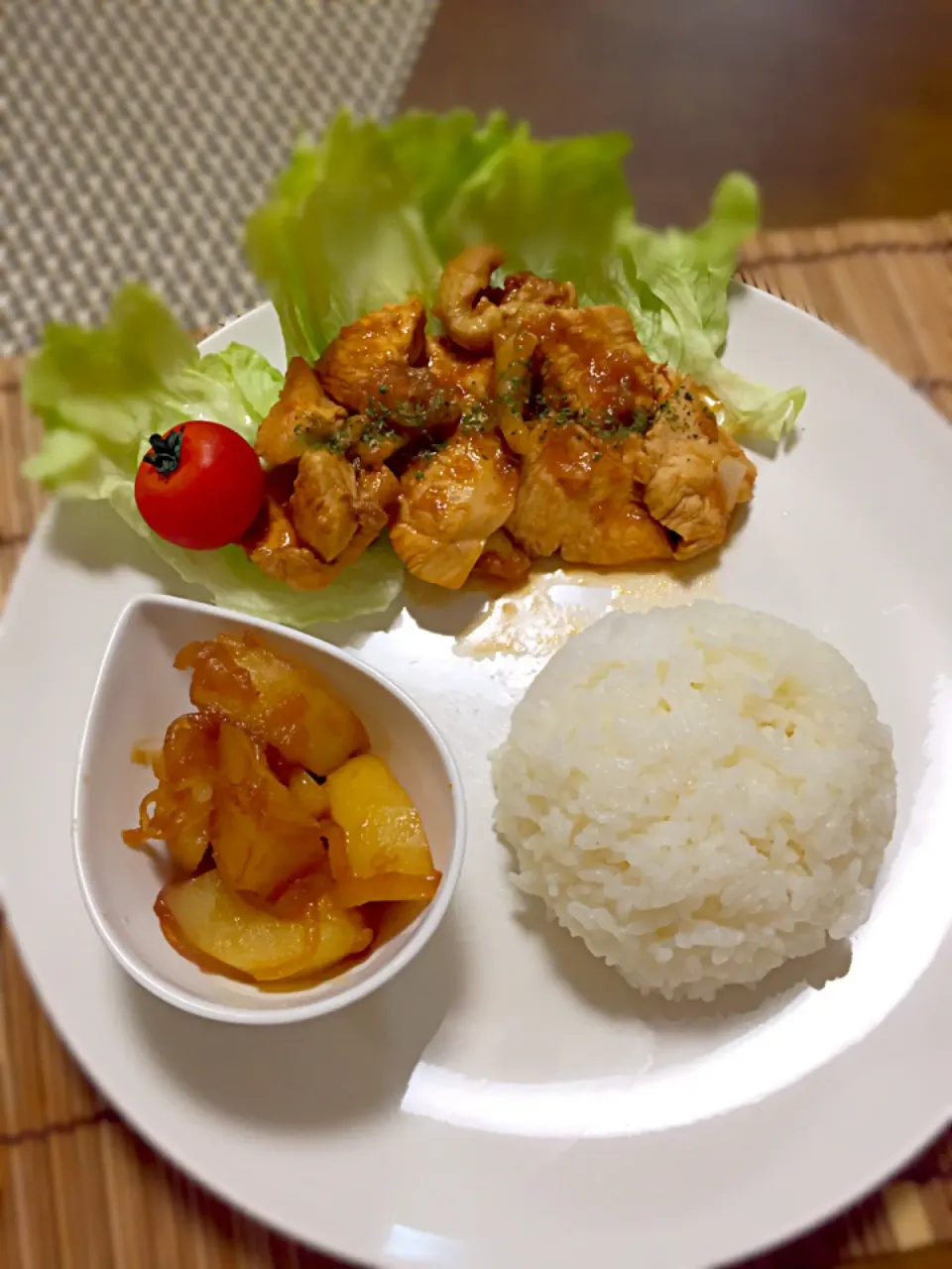 チキンチャップ&ジャガイモ玉ねぎの甘辛バター煮|パパパ♪さん