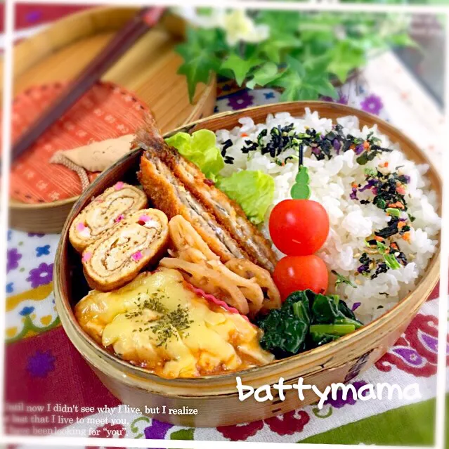 お弁当にも鮮度の一滴グルメ醤油♪♪♪
アジフライ弁当～♡battymamaの節約しても美味しいお弁当♡|ばってぃーまま＠♪さん