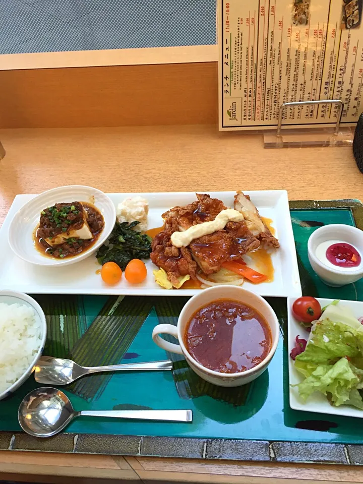 鶏の南蛮揚げ甘酢あんかけとマーボー豆腐|山内博之さん