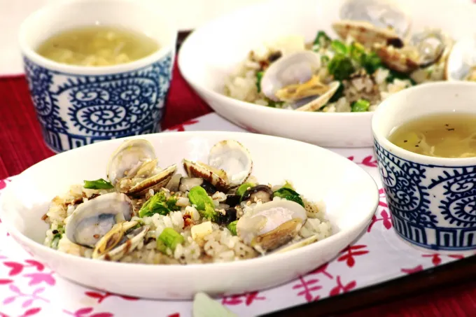 炊飯鍋で作る「菜の花とあさりの中華飯」|和平フレイズ株式会社さん