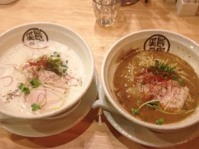 鶏白湯ラーメン・煮干し醤油鶏白湯ラーメン|美也子さん