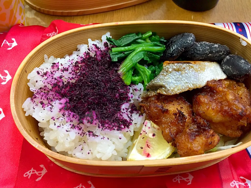 Snapdishの料理写真:唐揚げわっぱ弁当|Suzuyo Matsumotoさん