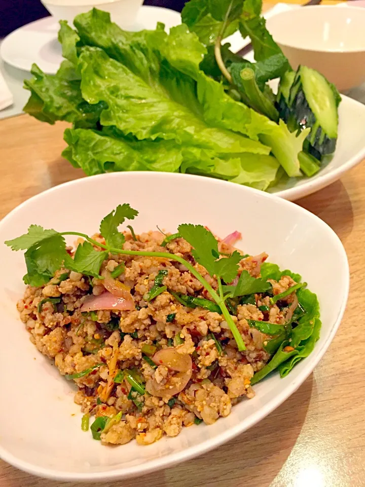 Spicy & sour minced pork salad|Sky Blueさん