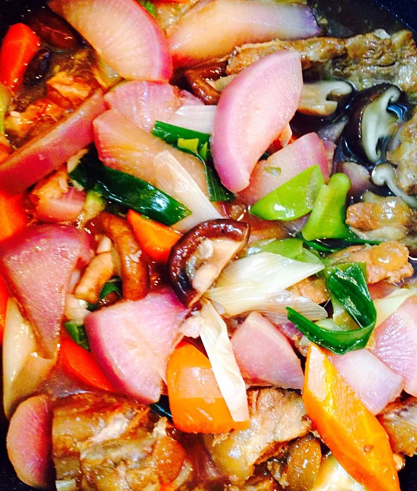 Bloth stewed vegies w/ pressure cooked  ribs|Seagrapesさん