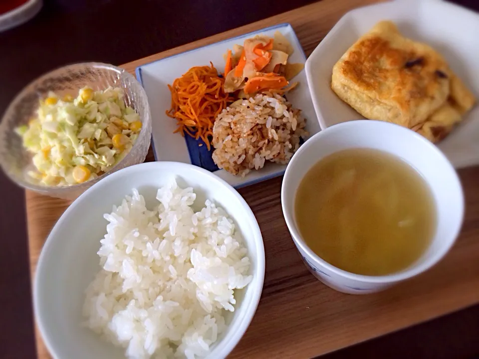 Snapdishの料理写真:残り物でお昼ご飯|Saoriさん