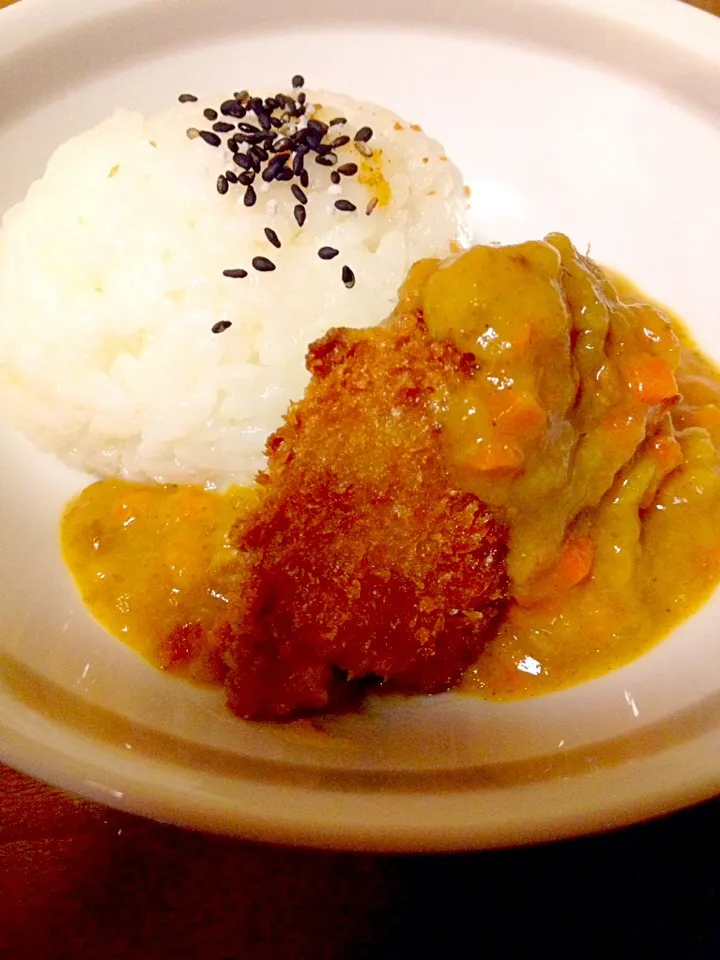 メンチカツカレー🍛カレーの王子様でね💕|まいりさん