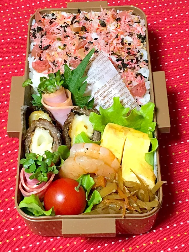 高校生男子のがっつり弁当.ﾟ٩(๑⃙⃘˙ᵕ˙๑⃙⃘)۶:.｡|おざMAMAさん