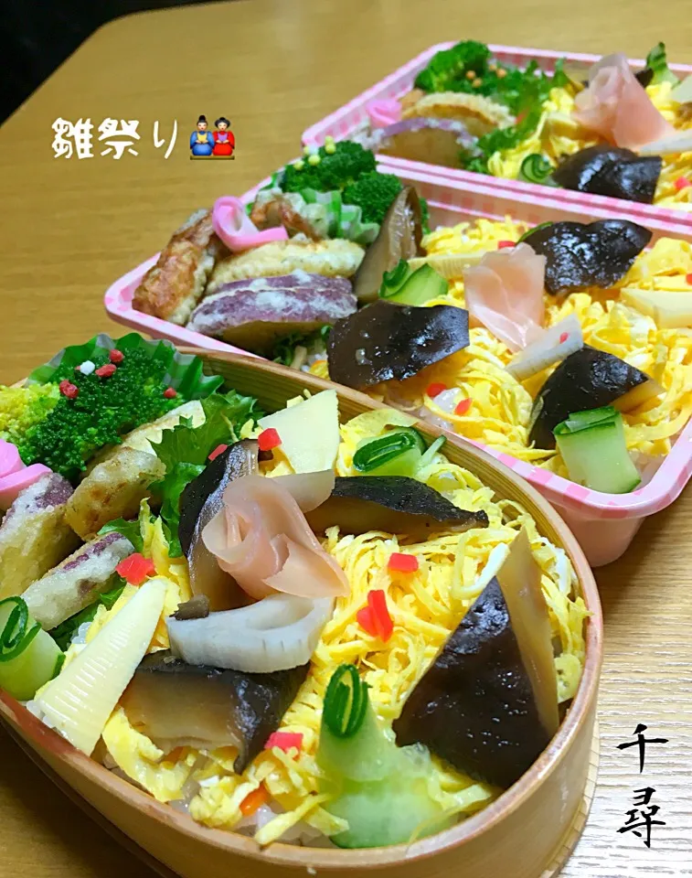 3月3日3人弁当🎎|川上千尋さん