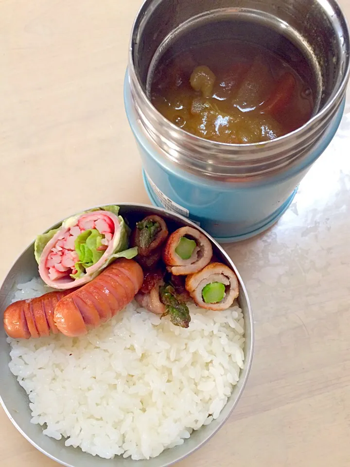 Snapdishの料理写真:男子弁当 カレー弁当だよぉ〜|Booパパさん