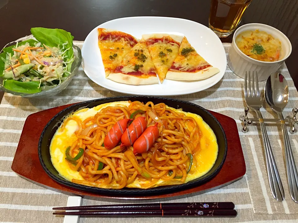 ナポリタン&シチューグラタン|お豆さん