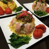 Snapdishの料理写真:ひな祭り  レンコンなどの根菜も使って 食べたときの食感がたまらない|ままさん