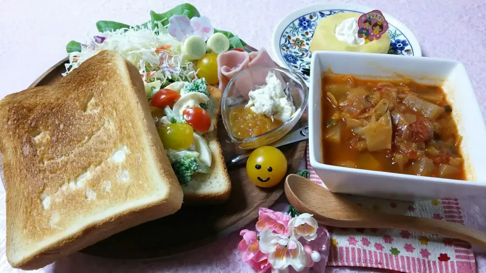 Snapdishの料理写真:ひな祭り気分なランチ❤|キム姉さん