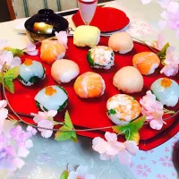 Snapdishの料理写真:ひな祭りの手毬寿司🌸|上田 陽子さん