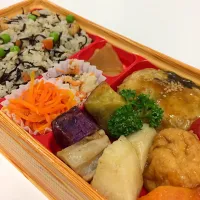 Snapdishの料理写真:豆腐ハンバーグ弁当|Sosuke Kishimotoさん