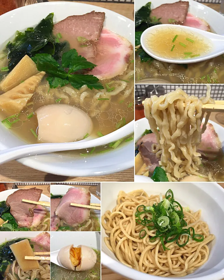 Snapdishの料理写真:味玉貝塩らーめん＋替玉@らーめん改(蔵前)|塩豚骨さん