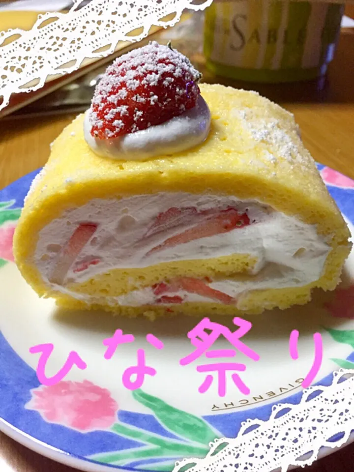 苺のロールケーキ|ココアさん