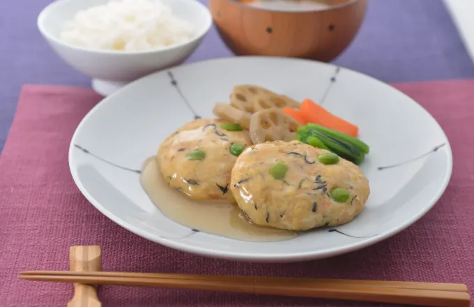 豆腐ハンバーグ　オイスター風味あんかけ|富士食品工業さん