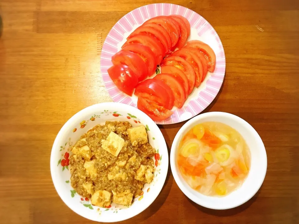 麻婆豆腐･春雨スープ|かなこさん