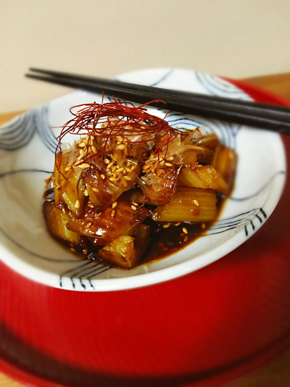 咲きちゃんの味噌と黒酢でセロリのくたくた煮💖
私は八丁味噌を使って作ってみました～|☆Yumi☆さん