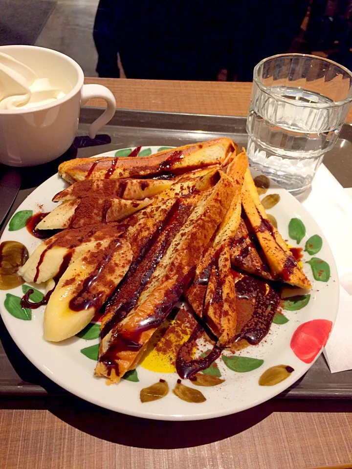 サンマルクカフェのチョコバナナフレンチトースト|たふぃさん