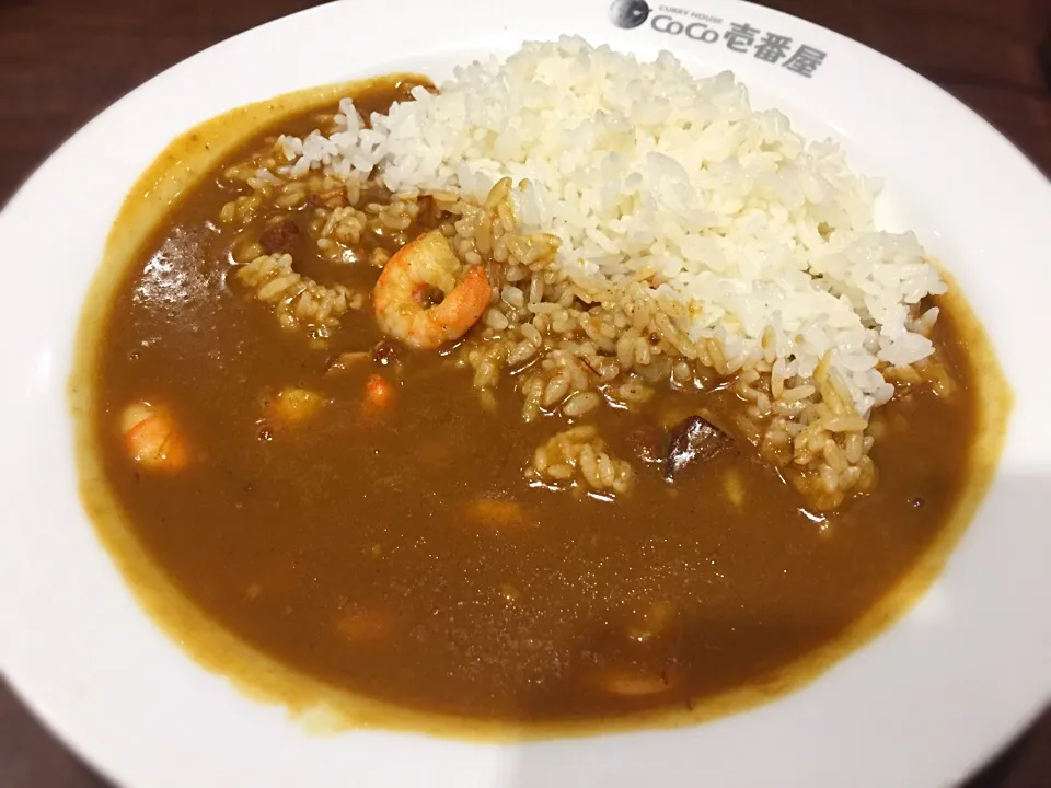 Snapdishの料理写真:ココイチのエビ煮込みカレー|ももみさん