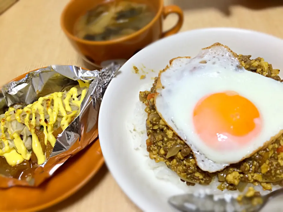 ドライカレーと野菜のマヨネーズ焼き♫|あやぱんさん