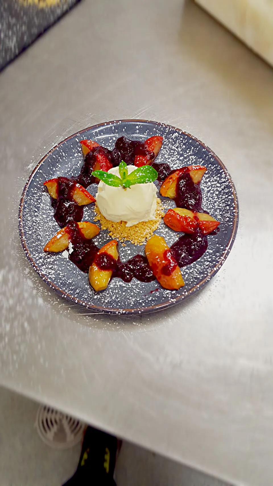 Snapdishの料理写真:Caramelised Apples with Cherry Compote|Craig Shottleさん