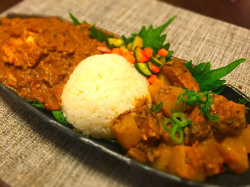 Snapdishの料理写真:チキンとトマトのカレー、鰤と大根のカレー|Daiさん