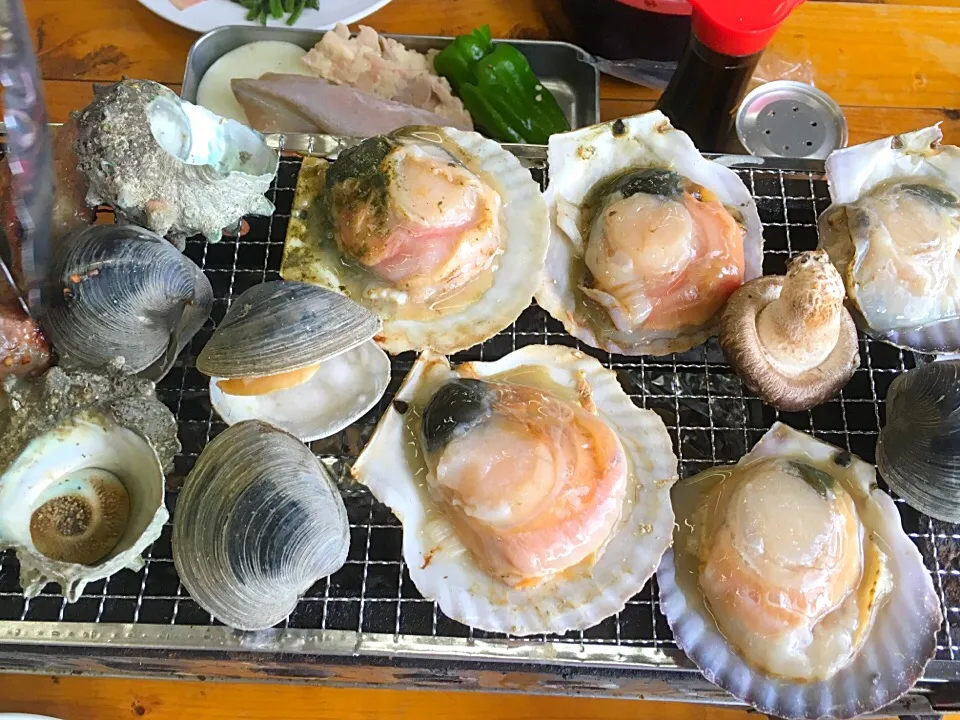 Snapdishの料理写真:海鮮浜焼き食べ放題✨|nさん