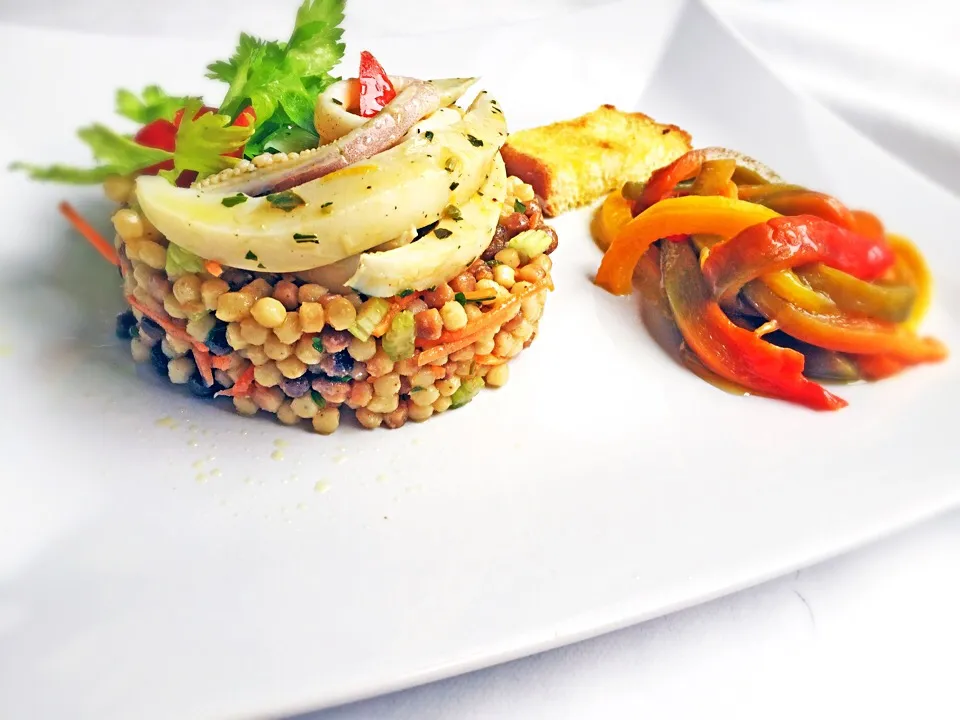 Sardinian Fregola pasta salad with marinated Cuttlefish|laura giardinaさん