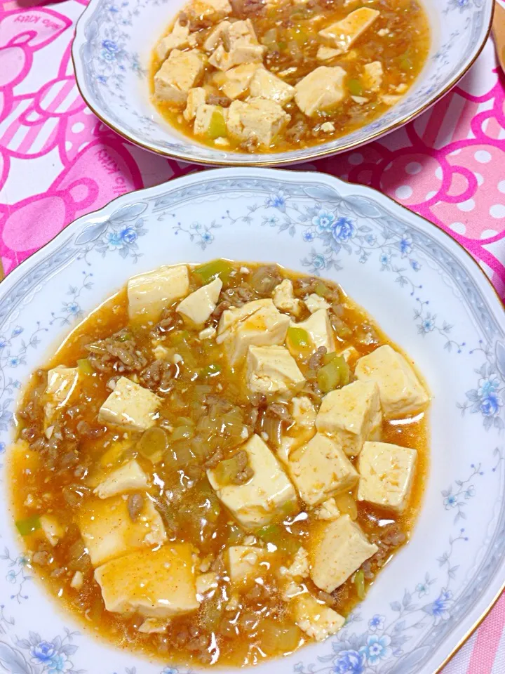 ネギたっぷり麻婆豆腐🌸|えいぽんさん