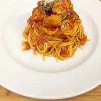 Cafe Dining SOLT ベーコンとナスのトマトソーススパゲティ|Akikoさん