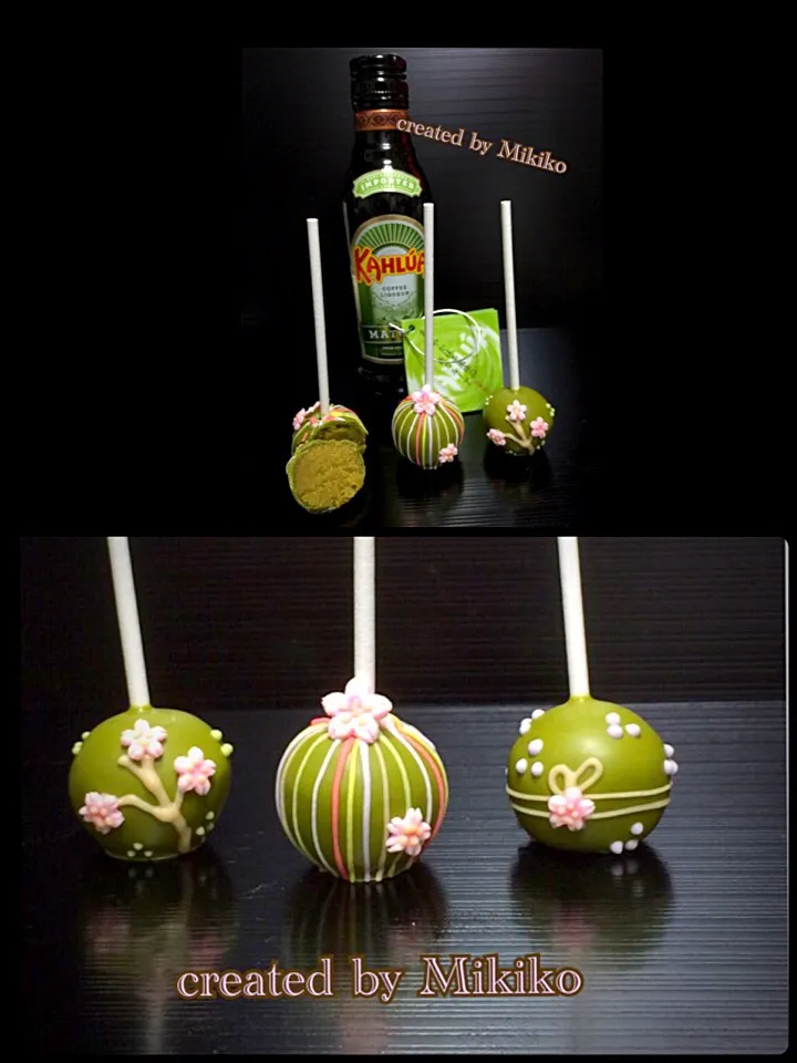 Matcha Sakura cake pops|マダァムMikikoさん