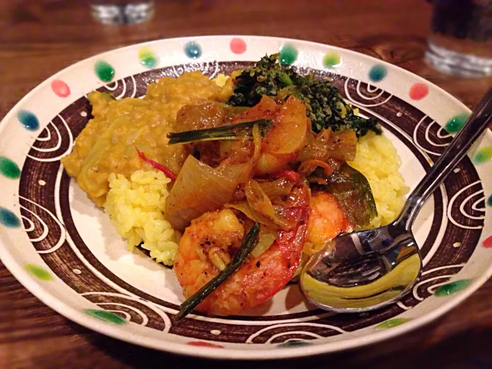 Snapdishの料理写真:本日のカレー🍛エビ|こいちさん