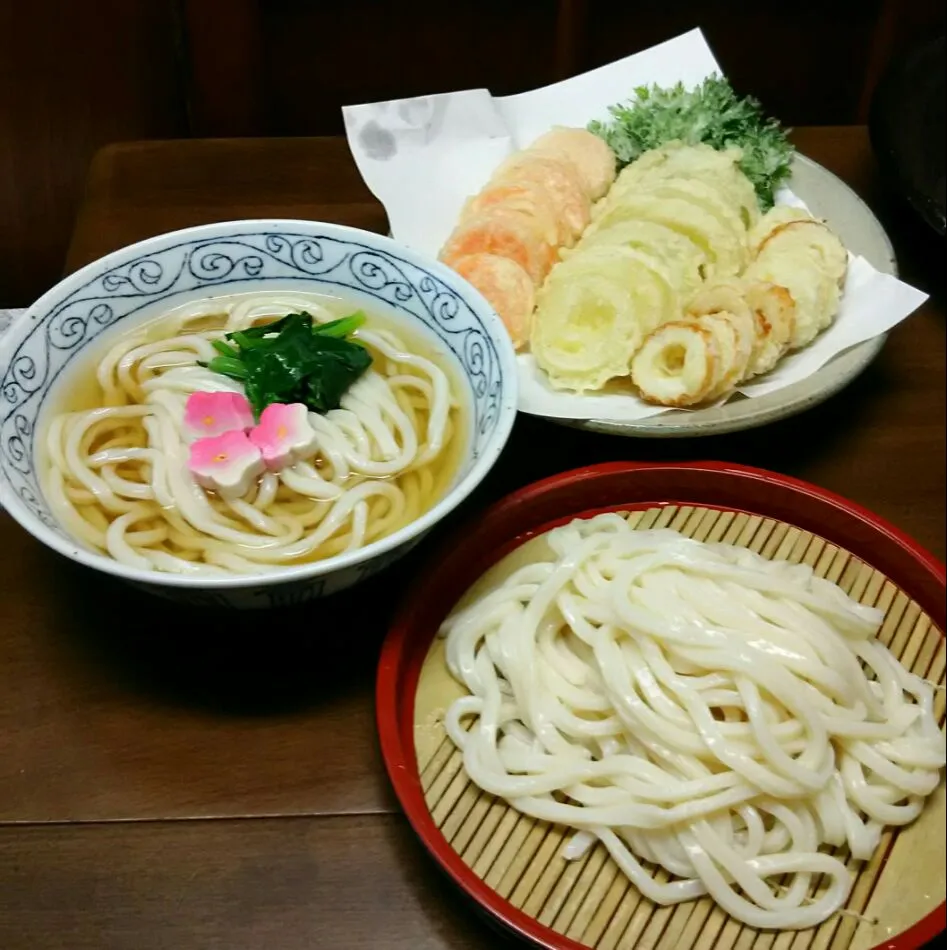 丸い天ぷら と うどん|あらいぐまのしっぽさん