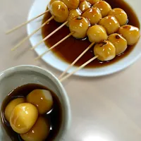 アレルギー対応🍴ごまの醤油でみたらし団子🍡|フジちゃんさん