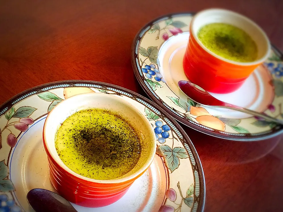 Snapdishの料理写真:カルーア抹茶で抹茶プリン♪|72roseさん