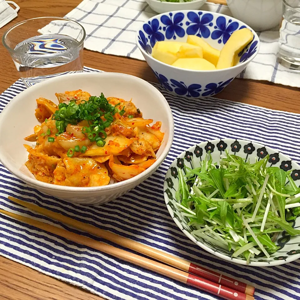 今日の夕飯☆豚キムチ丼|あさこさん