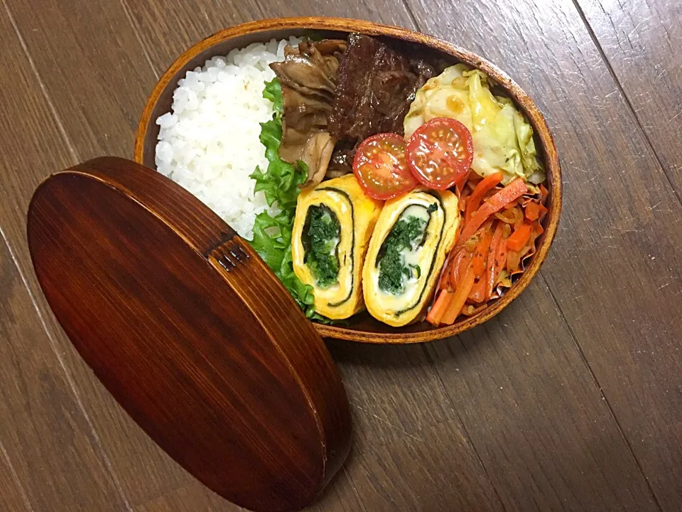 Snapdishの料理写真:わさび醤油の焼肉弁当|Yukako Nishimuraさん