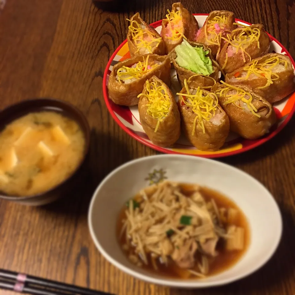 ひな祭りに酢飯いなり作った|runさん